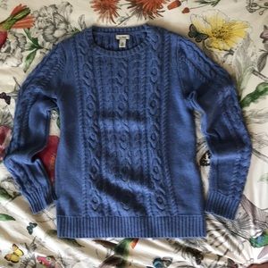 L.L.Bean. Crew neck sweater. Cable knit. XS